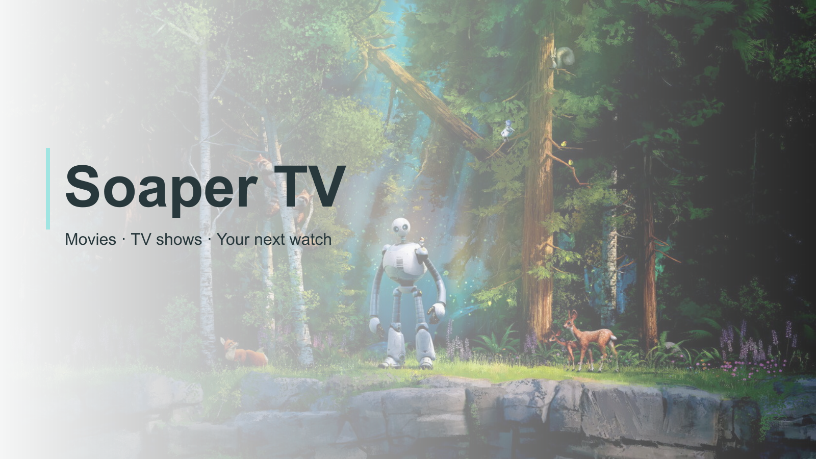 Soaper TV movie selection featuring The Wild Robot